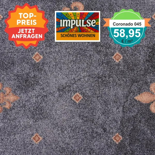 Alt-Text: Farb- und Strukturmuster von Girloon Coronado 045 – strapazierfähiger Objektvelours